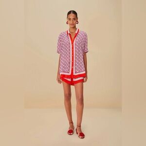 FARM RIO Multicolor Graphic Pineapple Scarf Shorts